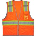 Ergodyne GloWear Two-Tone Mesh Vest, Reflective Binding, L/XL, Type R, Class 2, Orange 24135